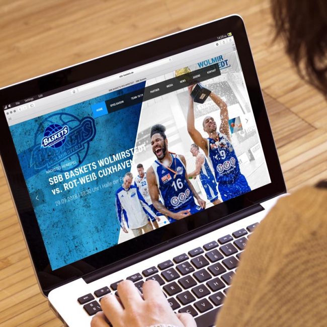 Webseitengestaltung von SBB Baskets Wolmirstedt