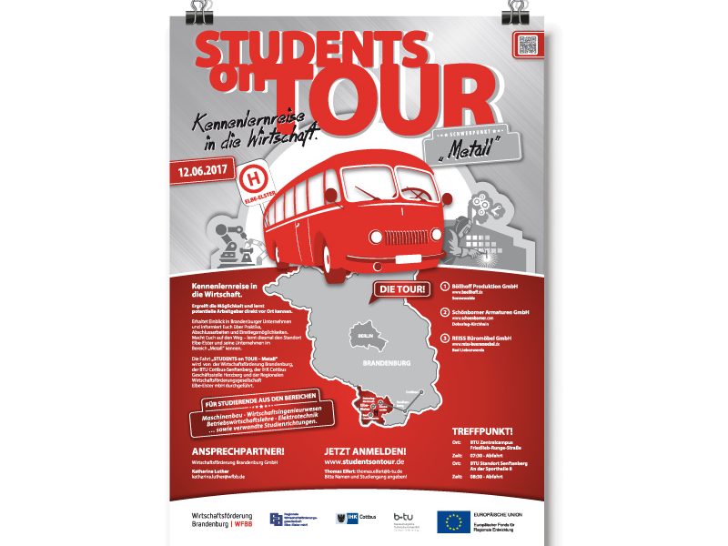 Plakatkampagne gestalten und designen Students on Tour